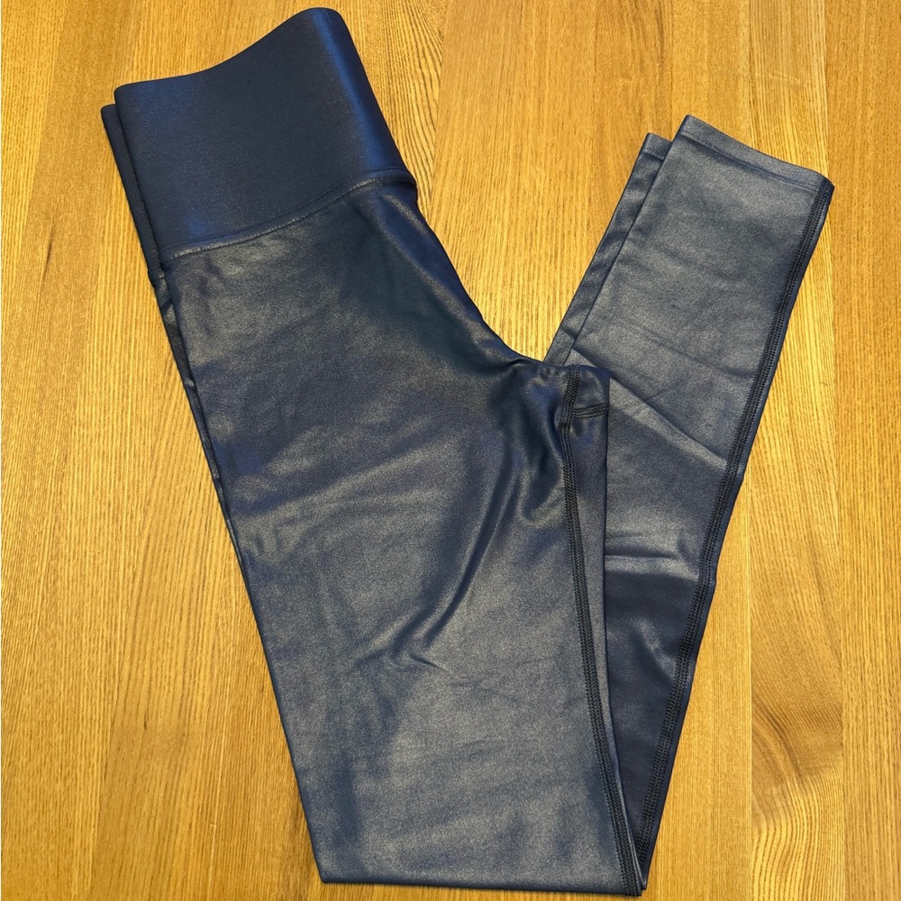 Carbon38 Metallic Navy Leggings